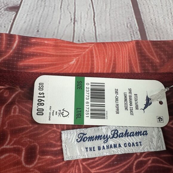 NWT Tommy Bahama LT Bahama Coast Hawaiian Shirt Chili Pepper Island Zone $168 - Picture 6 of 12